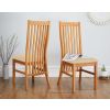 Lichfield Cream Leather Solid Oak Dining Room Chair - 10% OFF SUMMER SALE - 2