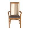 Lichfield Brown Leather Carver Oak Dining Chair - £20 OFF SUMMER SALE - 4