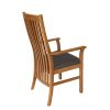 Lichfield Brown Leather Carver Oak Dining Chair - £20 OFF SUMMER SALE - 7