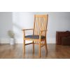 Lichfield Brown Leather Carver Oak Dining Chair - £20 OFF SUMMER SALE - 2