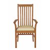 Lichfield Cream Leather Carver Oak Dining Chair - £20 OFF SUMMER SALE - 4