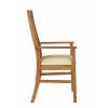 Lichfield Cream Leather Carver Oak Dining Chair - £20 OFF SUMMER SALE - 5