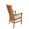 Lichfield Cream Leather Carver Oak Dining Chair - £20 OFF SUMMER SALE - 7
