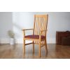 Lichfield Red Leather Carver Oak Dining Chair - £20 OFF SUMMER SALE - 2