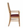 Lichfield Red Leather Carver Oak Dining Chair - £20 OFF SUMMER SALE - 5