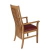 Lichfield Red Leather Carver Oak Dining Chair - £20 OFF SUMMER SALE - 6