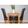 Small Solid Oak Dining Table Minsk 80cm x 60cm 2 Seater - £20 OFF SUMMER SALE - 10
