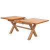 Provence 1.6m to 2.0m Extending  Cross Leg Oak Dining Table - £110 OFF FLASH SALE - 6