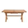 Provence 1.6m to 2.0m Extending  Cross Leg Oak Dining Table - £110 OFF FLASH SALE - 8