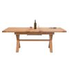 Provence 1.6m to 2.0m Extending  Cross Leg Oak Dining Table - £110 OFF FLASH SALE - 9