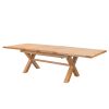 Provence 2.8m Double Extending Cross Leg Oak Table - £300 OFF FLASH SALE - 3