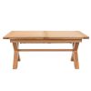 Provence 2.8m Double Extending Cross Leg Oak Table - £300 OFF FLASH SALE - 15