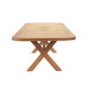Provence 3.4m Double Extending X Leg Oak Table Oval Corners - £300 OFF SUMMER SALE - 12