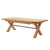 Provence 3.4m Double Extending X Leg Oak Table Oval Corners - £300 OFF SUMMER SALE - 13
