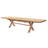 Provence 3.4m Double Extending X Leg Oak Table Oval Corners - £300 OFF SUMMER SALE - 7