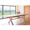 Provence 3.4m Large Double Extending X Leg Oak Dining Table - £300 OFF SUMMER SALE - 2