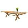 Provence 3.4m Large Double Extending X Leg Oak Dining Table - £300 OFF SUMMER SALE - 3