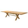 Provence 3.4m Large Double Extending X Leg Oak Dining Table - £300 OFF SUMMER SALE - 13