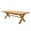 Provence 3.4m Large Double Extending X Leg Oak Dining Table - £300 OFF SUMMER SALE - 22