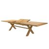 Provence 3.4m Large Double Extending X Leg Oak Dining Table - £300 OFF SUMMER SALE - 4