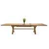 Provence 3.4m Large Double Extending X Leg Oak Dining Table - £300 OFF SUMMER SALE - 9