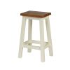 Tutbury Cream Painted Assembled Oak Kitchen Bar Stool - 10% OFF SUMMER SALE - 4