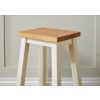Tutbury Cream Painted Assembled Oak Kitchen Bar Stool - 10% OFF SUMMER SALE - 3