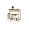 Tutbury Cream Painted Oak Breakfast Table Kitchen Stool Set - SUMMER SALE - 2