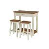 Tutbury Cream Painted Oak Breakfast Table Kitchen Stool Set - SUMMER SALE - 4