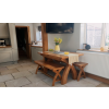 Country Oak 1.2m x Leg Solid Oak Dining Bench - £50 OFF FLASH SALE - 4