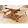 Country Oak 1.2m x Leg Solid Oak Dining Bench - £50 OFF FLASH SALE - 21