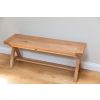 Country Oak 1.2m x Leg Solid Oak Dining Bench - £50 OFF FLASH SALE - 10