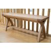 Country Oak 1.2m x Leg Solid Oak Dining Bench - £50 OFF FLASH SALE - 14