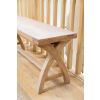 Country Oak 1.2m x Leg Solid Oak Dining Bench - £50 OFF FLASH SALE - 16