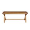 Country Oak 1.2m x Leg Solid Oak Dining Bench - £50 OFF FLASH SALE - 7