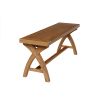 Country Oak 1.2m x Leg Solid Oak Dining Bench - £50 OFF FLASH SALE - 6