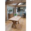 Country Oak 1.3 to 1.8m Cross Leg Oak Dining Table - £80 OFF SUMMER SALE - 18