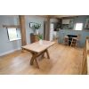 Country Oak 1.3 to 1.8m Cross Leg Oak Dining Table - £80 OFF SUMMER SALE - 20