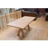 Country Oak 1.3 to 1.8m Cross Leg Oak Dining Table - £80 OFF SUMMER SALE - 10