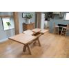 Country Oak 1.3 to 1.8m Cross Leg Oak Dining Table - £80 OFF SUMMER SALE - 15