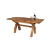 Country Oak 1.3 to 1.8m Cross Leg Oak Dining Table - £80 OFF SUMMER SALE - 7