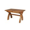 Country Oak 1.3 to 1.8m Cross Leg Oak Dining Table - £80 OFF SUMMER SALE - 26