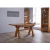 Country Oak 1.3 to 1.8m Cross Leg Oak Dining Table - £80 OFF SUMMER SALE - 2