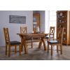 Country Oak 1.3 to 1.8m Cross Leg Oak Dining Table - £80 OFF SUMMER SALE - 3