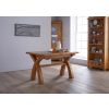 Country Oak 1.3 to 1.8m Cross Leg Oak Dining Table - £80 OFF SUMMER SALE - 4