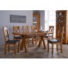 Country Oak 1.3 to 1.8m Cross Leg Oak Dining Table - £80 OFF SUMMER SALE - 5