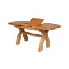 130cm to 180cm Country Oak X Leg Butterfly Extending Table Oval Corners - £80 OFF SUMMER SALE - 8