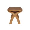 130cm to 180cm Country Oak X Leg Butterfly Extending Table Oval Corners - £80 OFF SUMMER SALE - 18