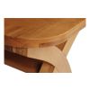 130cm to 180cm Country Oak X Leg Butterfly Extending Table Oval Corners - £80 OFF SUMMER SALE - 16