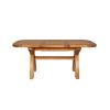 130cm to 180cm Country Oak X Leg Butterfly Extending Table Oval Corners - £80 OFF SUMMER SALE - 13